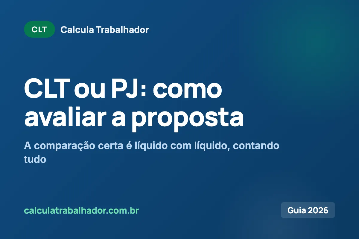 CLT ou PJ: como avaliar uma proposta com números