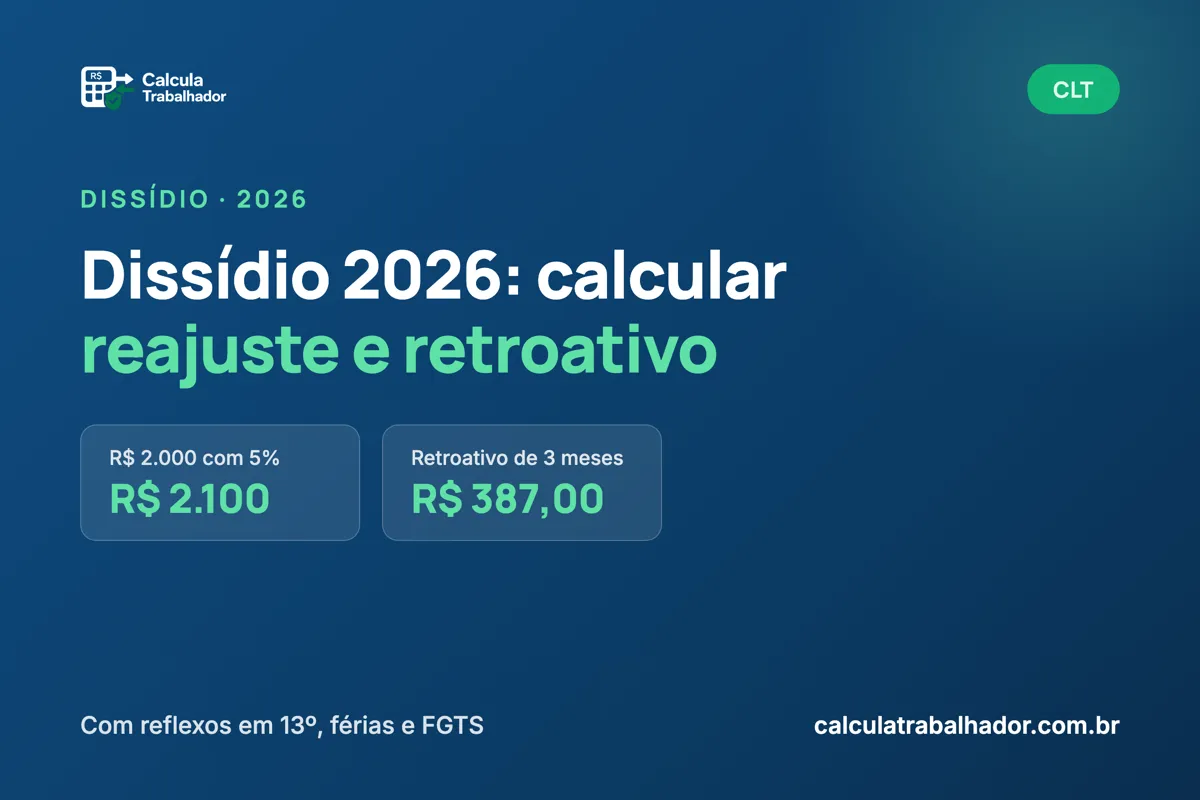 Dissídio 2026: como calcular o reajuste e o retroativo