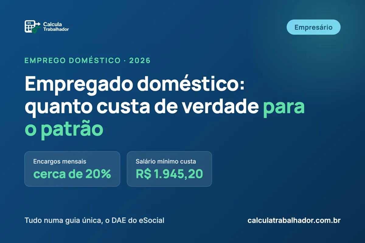 Empregado doméstico: quanto custa de verdade para o patrão